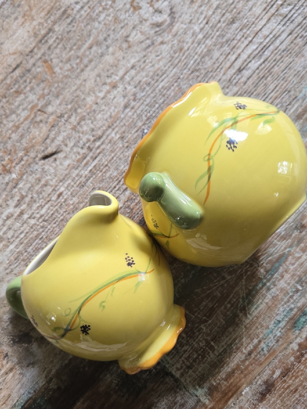Pfaltzgraff Secrets of Pistoulet Creamer & Sugar Bowl Set-2 Stoneware (BIN 008)